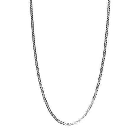 blue la rue stainless steel box chain necklace|Blue La Rue Stainless Steel Box Chain Necklace.